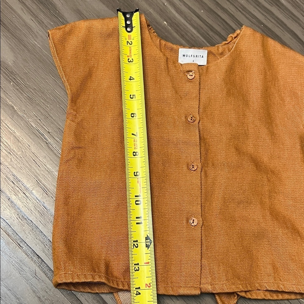 WOLF & RITA KIDS 4 YOUTH BUTTON FRONT RUFFLE BACK TOP - Picture 10 of 10